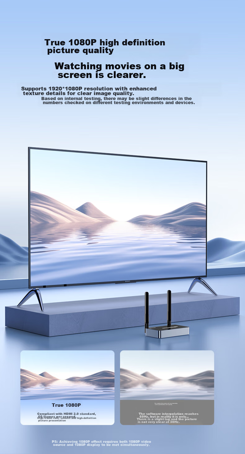 BIAZE HDMI Wireless Screen Mirroring Device, USB/Type-C Transmitter, Conference Screen Sharing Tool, Compatible with Smartphones, Laptops, for Connecting to TVs, Monitors, Projectors, Point-To Distance of 50 Meters 9