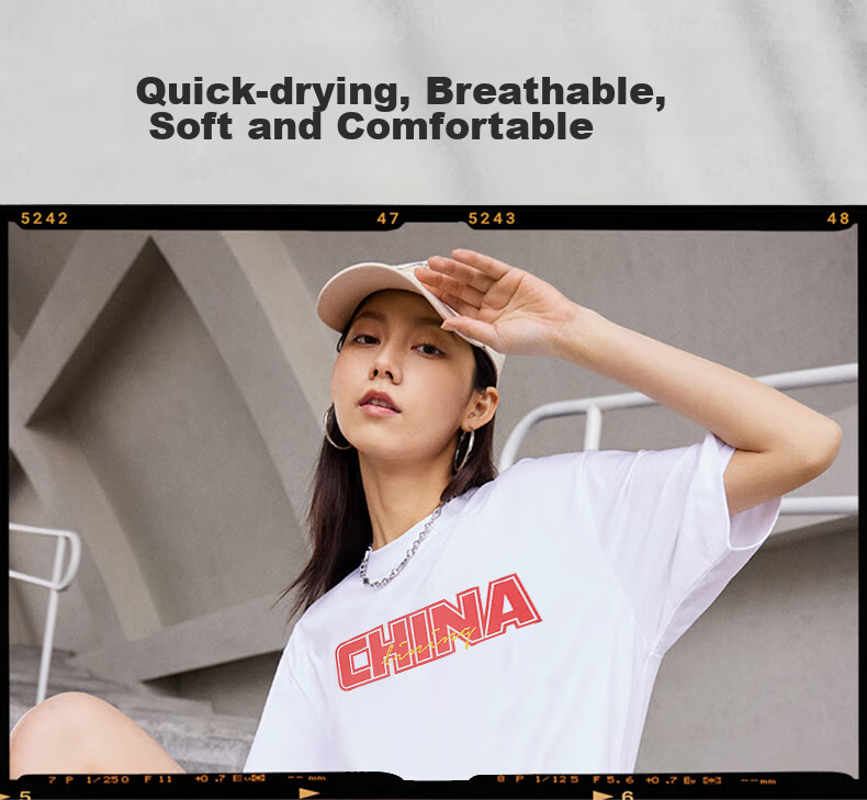 Li-Ning Men's Short-Sleeve Shirt [Same As In-Store], Summer Trendy Printed Top, Casual Sports Round Neck Half-Sleeve Breathable T-Shirt 5