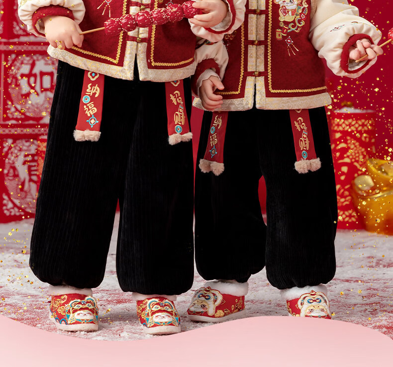 Menghu Suian Hanfu Boys Traditional Chinese Autumn Winter Ming-style New Year Outfit Red Top 100 2