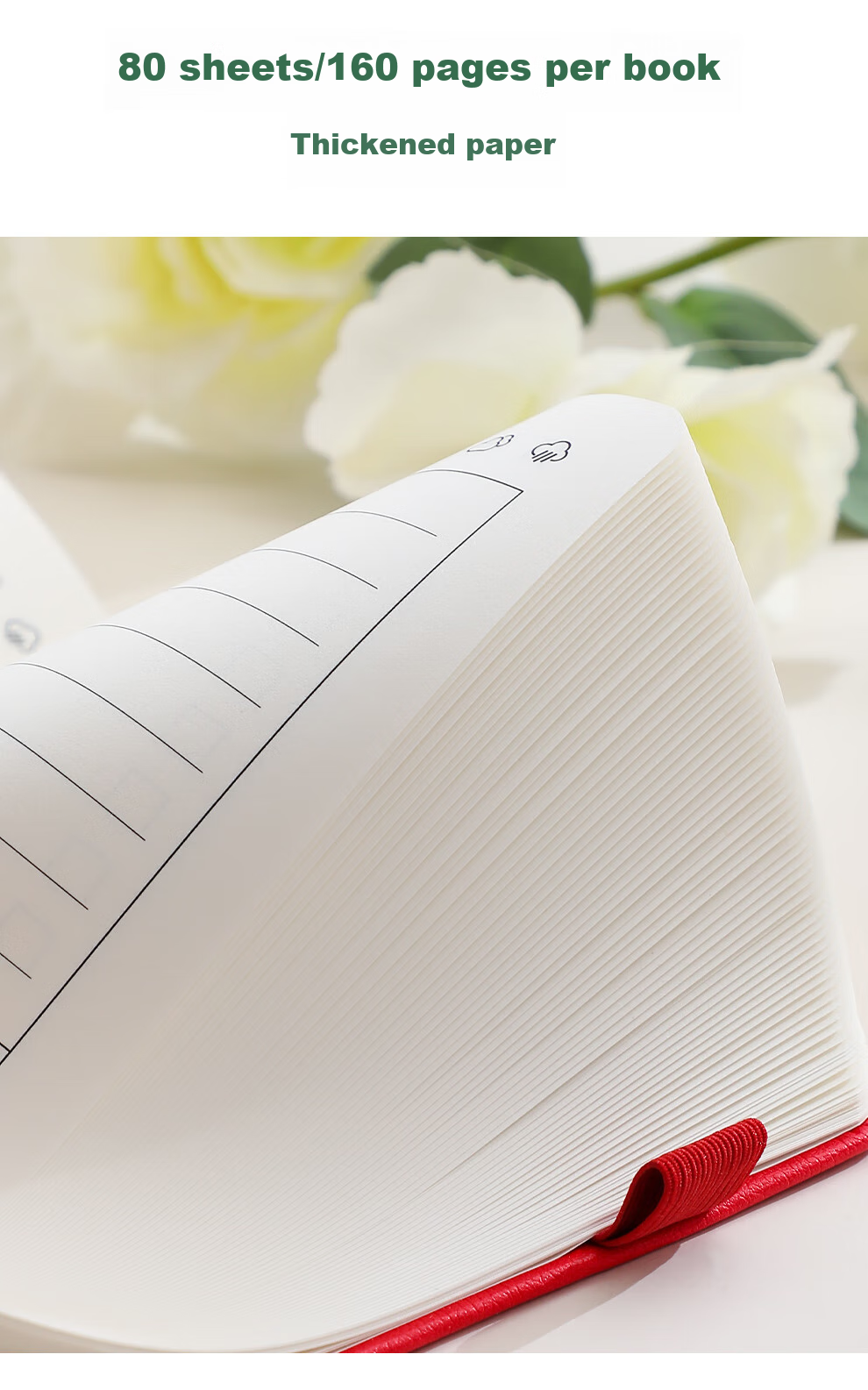 Zuolanzhe Daily Planner Portable Pocket Notebook Square Notepad Time Management Self-Discipline Check-In Schedule Book Handheld Journal Thick Diary Work Study Notebook Red 11