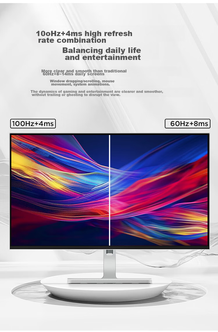Lenovo 23.8-inch Full HD 100Hz Native 99% sRGB Professional Color Gamut Three-Sided Narrow Bezel Office Monitor L24-4e 5