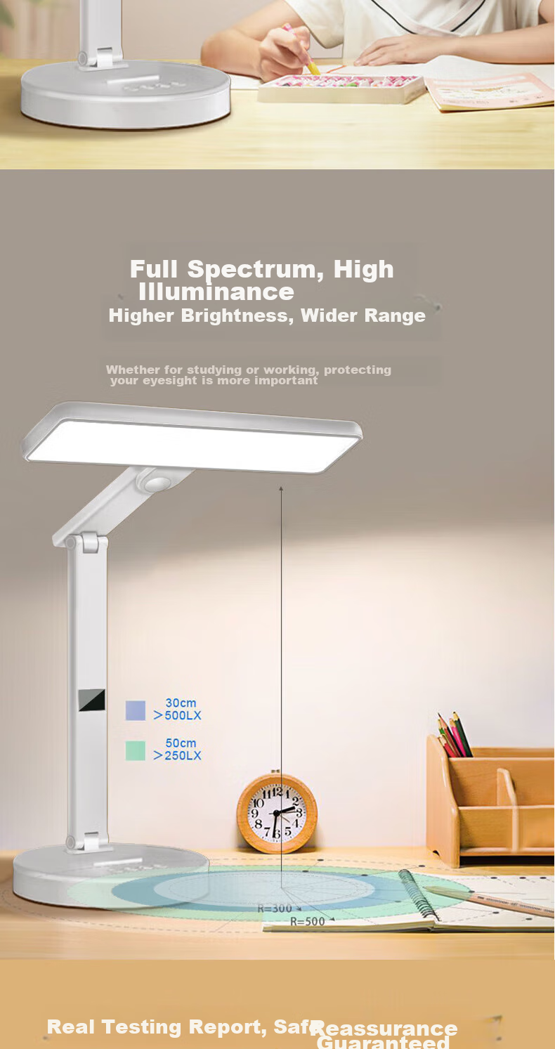 Jingqian Desk Lamp, Eye Protection Light for Students And Children, Full Spectrum Lamp, Specialized for Study, Reading Light, Dormitory Bedroom Bedside Lamp 5