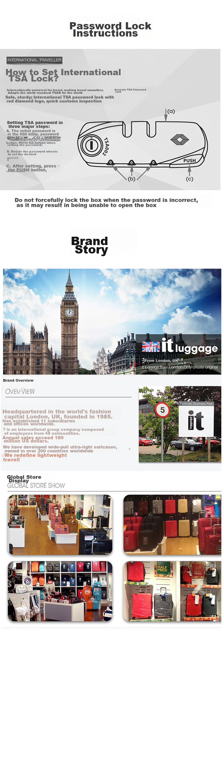INTERNATIONAL TRAVELLER British IT Luggage Travel Suitcase Ultra-Light Travel Case Small Carry-On 20-Inch 2644 Gray 17