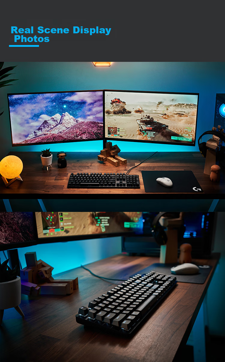 G G412TKL Wired Keyboard, Backlit Lighting Effects, Portable Compact Mechanical Switches (Similar to Brown Switch), No Numpad, 104 Keys, Valorant FPS E-Sports Gaming Keyboard 9
