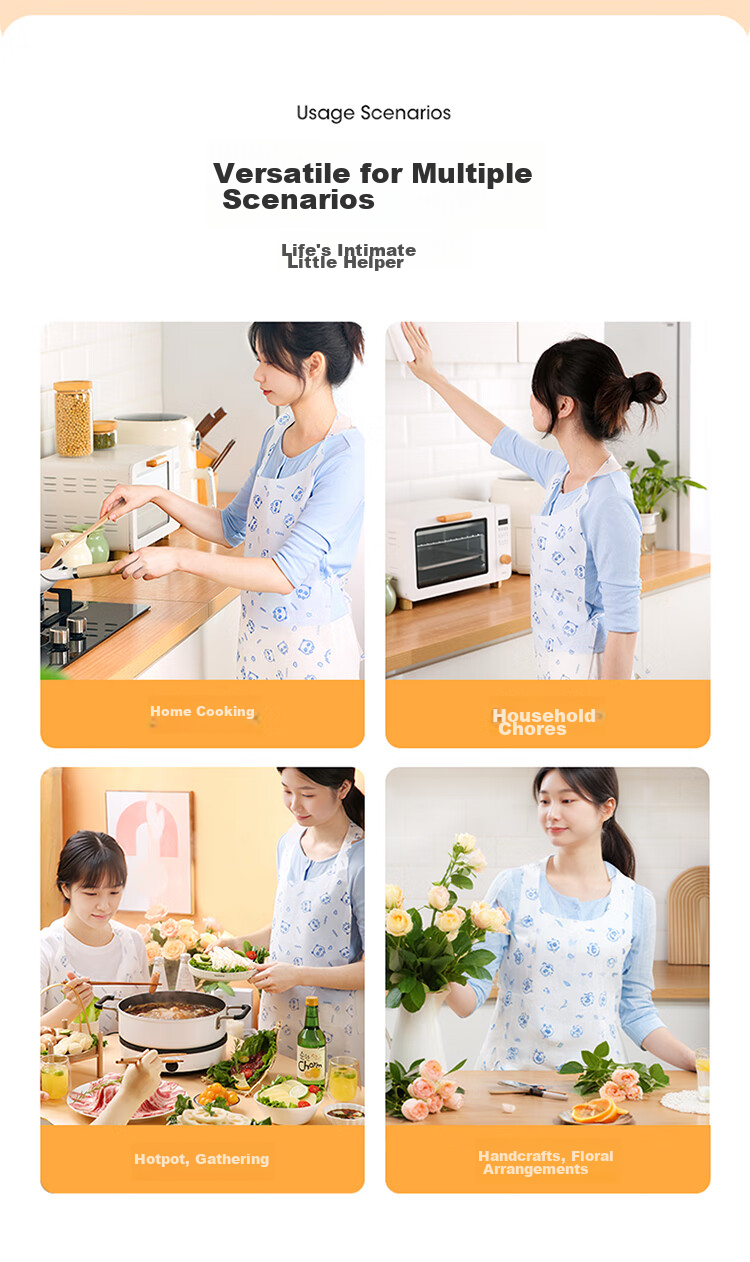 MARYYA Disposable Apron, 10 Pieces, for Hot Pot Restaurants, Adults And Children, Waterproof And Oil-Proof Bib Waist Apro 9