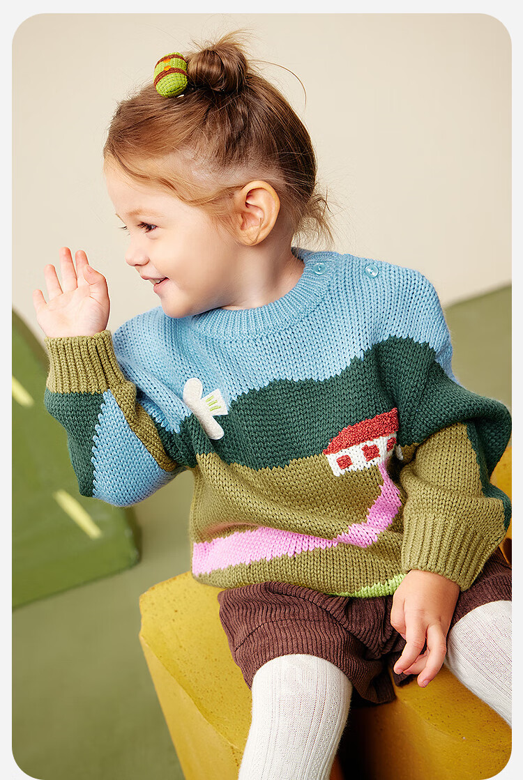 Minibala Artist Collaboration Kids Soft Knit Sweater 2025 Winter Skin-Friendly Warm Cute Top 5