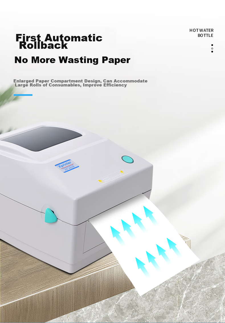 XINYE XP-460B Express Delivery Electronic Label Printer Bluetooth Version, 108MM Thermal Barcode Label Sticker Non-Adhesive Printing Machine, Warehouse Logistics Clothing QR Code 6