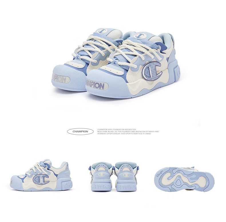 Champion American Champion Sneakers for Women And Men, Trendy Fashion Thick-Soled Height-Increasing Puffy Open-Face Bread Shoes 24SST05 28
