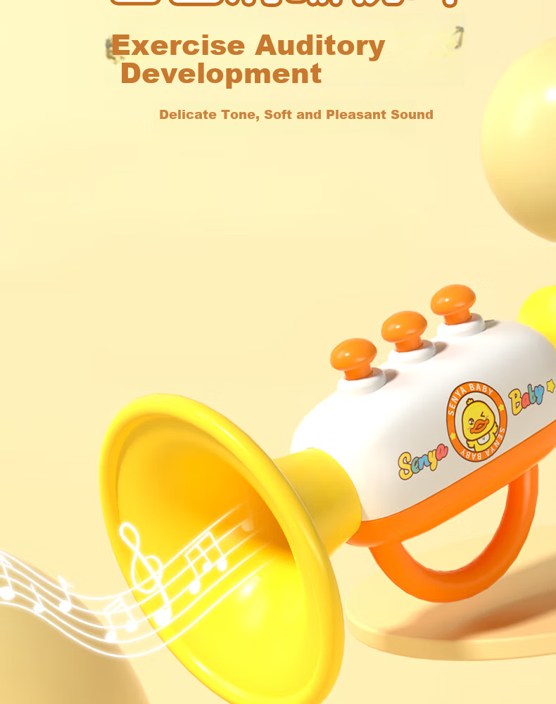 Taidishiguang Small Trumpet Baby Toy, Suitable for Ages 6-12 Months And Above, Musical Instrument, Whistle for Toddlers 1-3 Years Old, Children's Birthday Gift 8