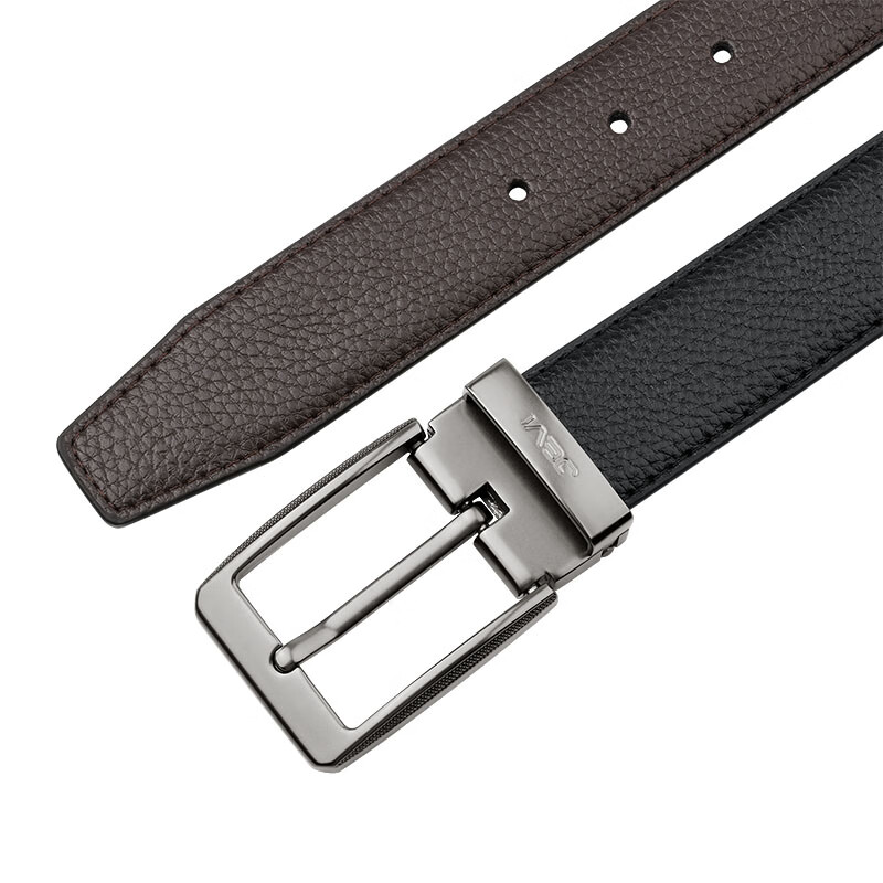JEVI Men's Leather Belt with Pin Buckle, Trendy Business Casual Belt for Young And Middle-Aged Men, Birthday Gift for Dad Or Boyfriend 7