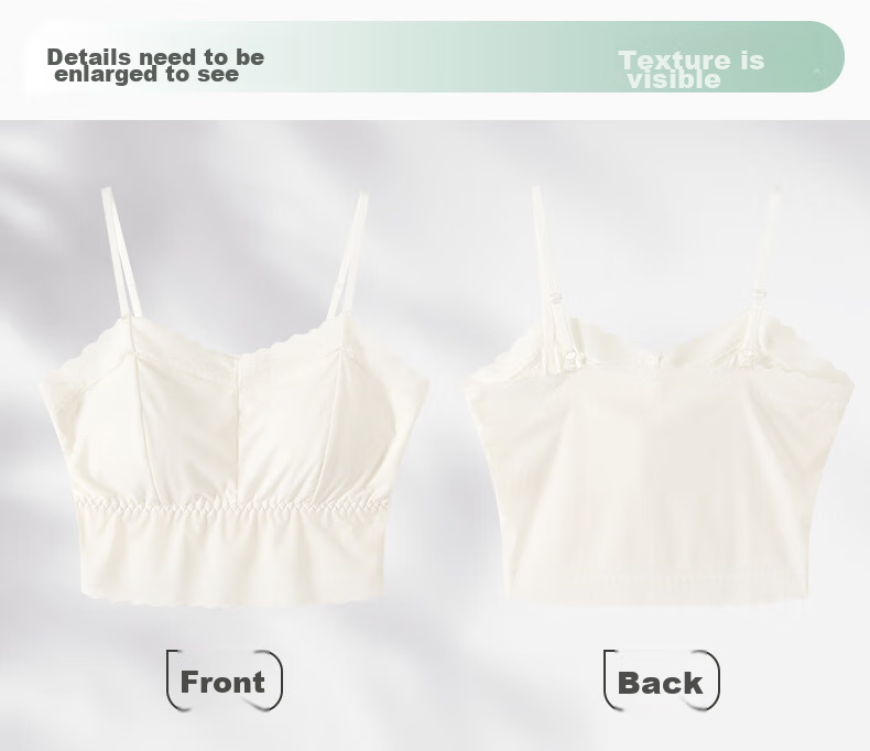 Fenteng Women's Lace V-Neck Camisole Vest Bra-Free Versatile Base Layer Underwear 2026 New Model 9