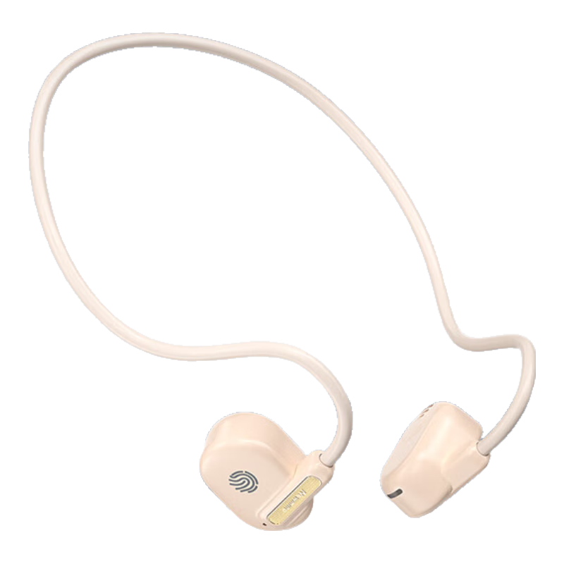 Newmine Mini6S [Open-Ear Design, Bone Conduction Concept] Over-ear Bluetooth Headphones, Open Wireless Earphones, Comfortable Sports Running Headphones, Milk Tea Color