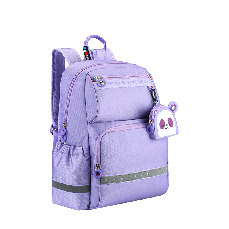 Рюкзак American Tourister, детский, для начальной школы (1-6 классы), вместительный, легкий, стильный, фиолетовый с подвеской
