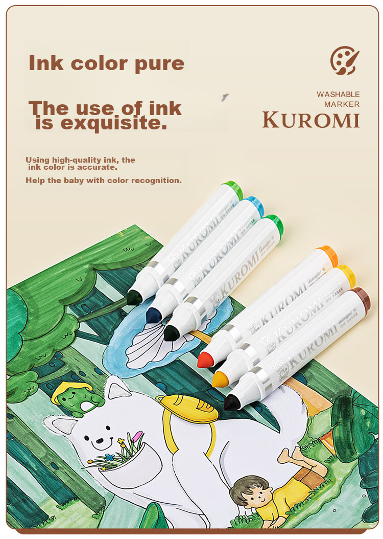 [Lowest Price Online] GuangBo (GuangBo) Marker Set 36 Colors Sanrio Co-Branded Washable Children's Watercolor Pens Drawing Pens Watercolor Painting Kit Kindergarten Student Colored Pens Gift KT84114 3