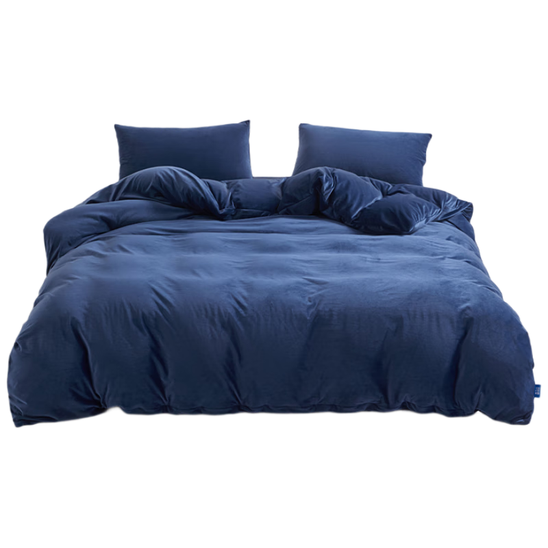 MLILY Single Duvet Cover 150x200cm A-Class Anti-Static Soft Crystal Velvet Duvet Cover Three-Piece Set with Pillowcase