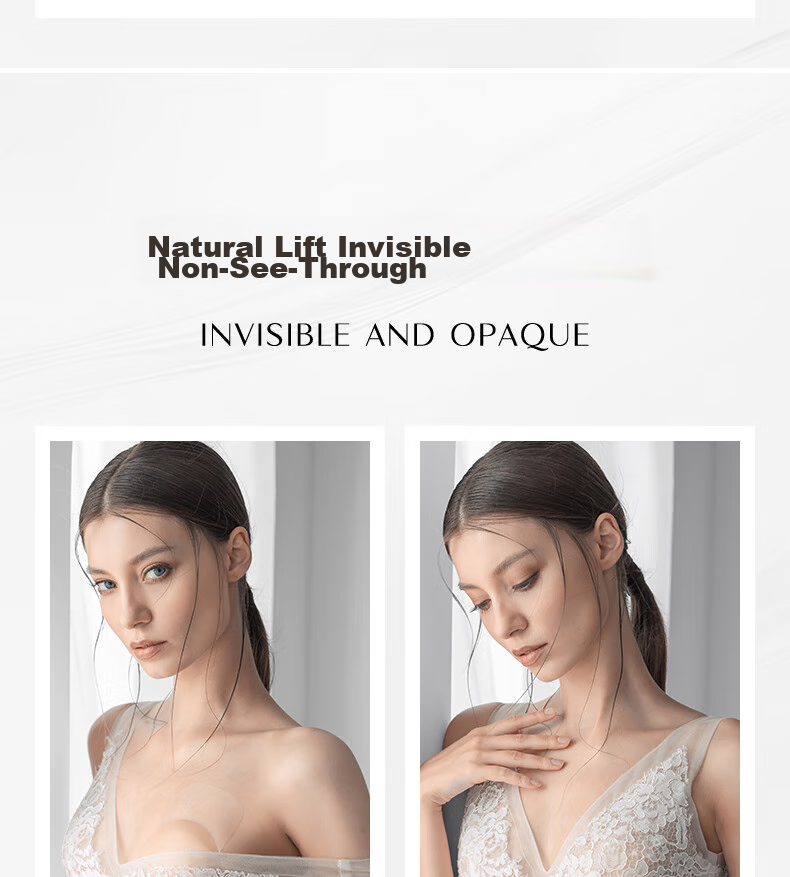 Vcn Pink Muscle Lifting Breast Pads - Size S [Porcelain White Skin] Breast Stickers for Women, Wedding Dress Use, Lifts Large Breasts, Prevents Sagging And Nipple Show 10