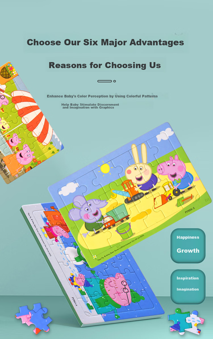 Danmiqi Children's Puzzle Toy, Peppa Pig Advanced Educational Toy for Boys And Girls, Early Learning Puzzle for Ages 3-6, Birthday Gift 4