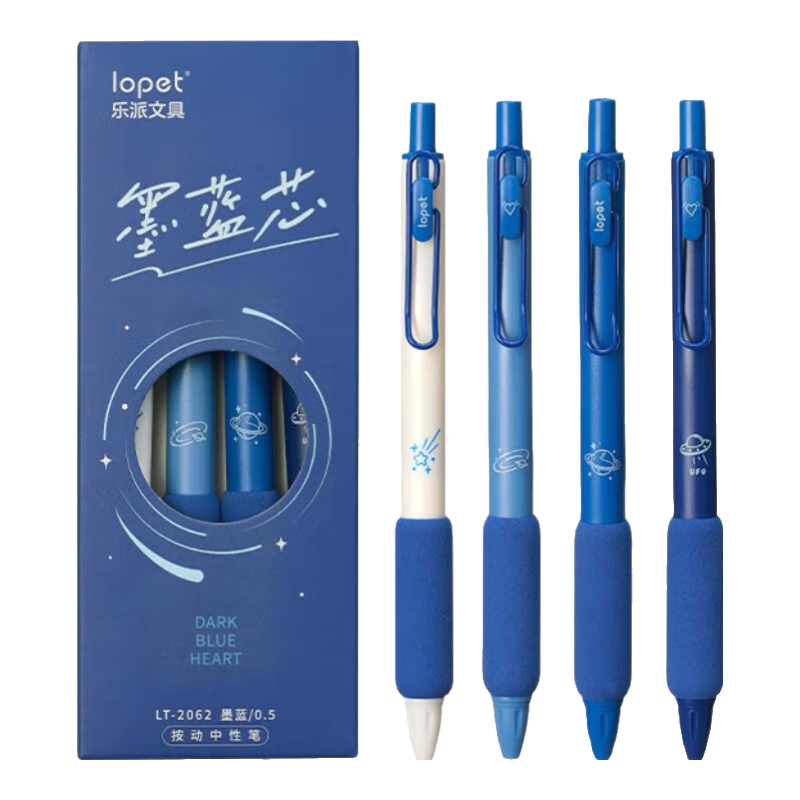 LOPET Blue-Black Gel Pen, Navy Blue Medical Prescription Pen, Nursing Push-Button Signature Pen, Student Medical Blue-Black Pen Refill, Doctor's Water-Based Pen, Special Push-Type LT-2062