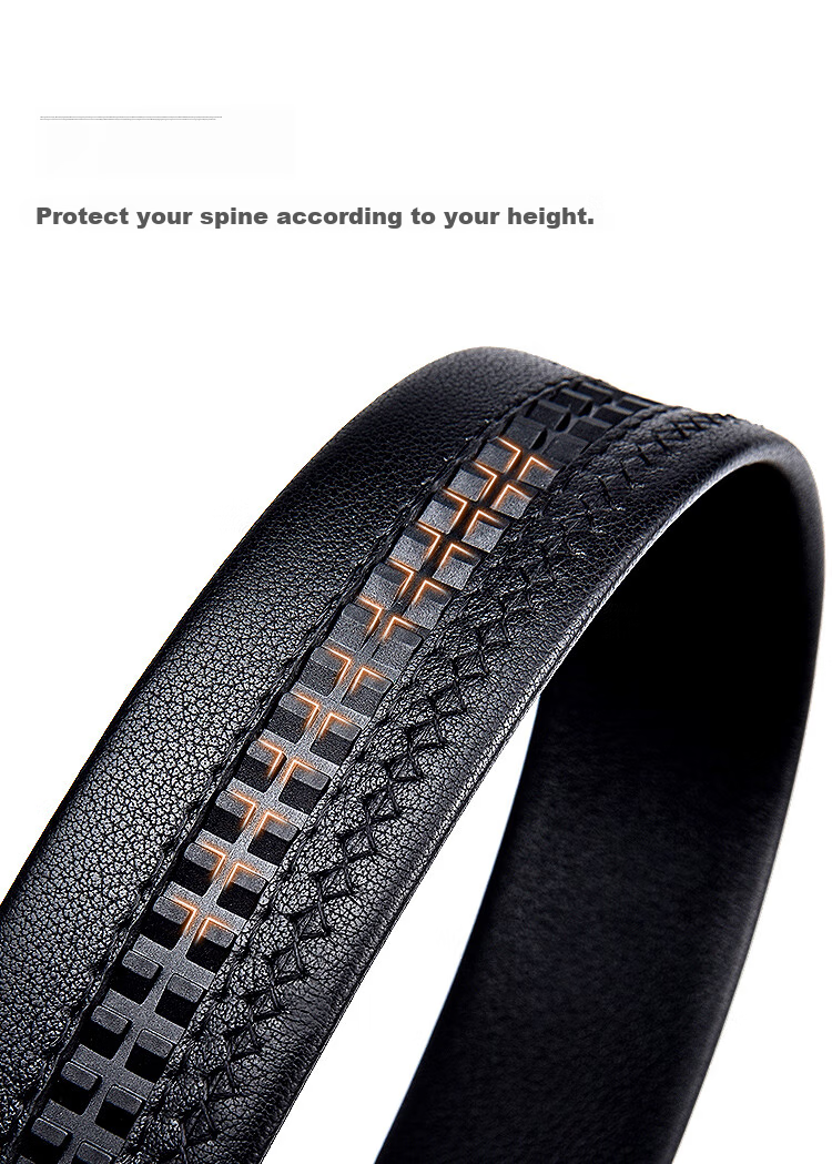 Hush Puppies Leather Belt for Men with Automatic Buckle, Business Casual Trouser Belt Gift Box Set Birthday Present for Boyfriend 6