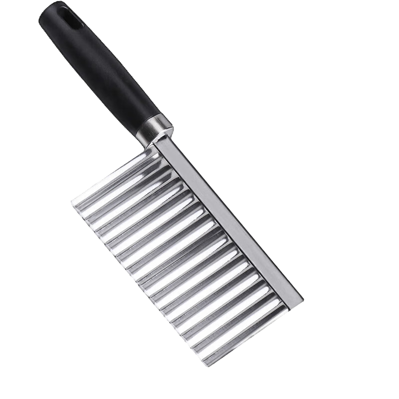 Dipuer Stainless Steel Corrugated Knife, Multifunctional Potato Cutter, Shredding Machine, Kitchen Vegetable Cutting Tool