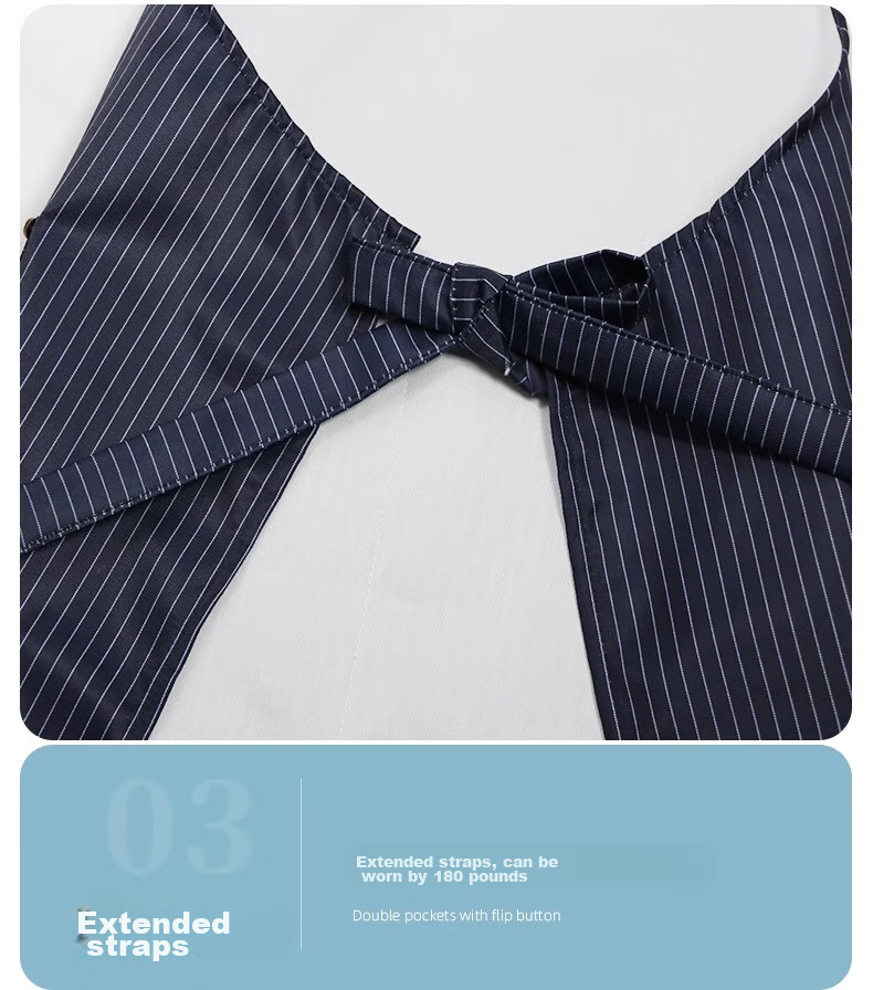 PINYU Apron, Kitchen Waterproof And Oil-Resistant, Household Cover-Up, Adjustable Workwear, Labor Protection, Housework, Cooking, Cleaning Master, Blue 10