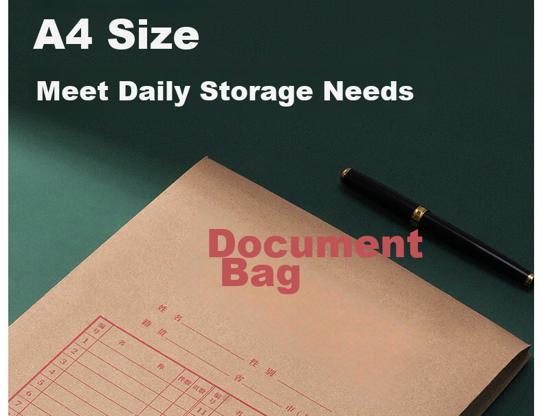 Deli 10 Pieces 280g Kraft Paper File Folders, Document Storage with 4cm Side Width, for Bids And Contracts, File Organizer for Documents And Receipts, Protective Folder 64103 4