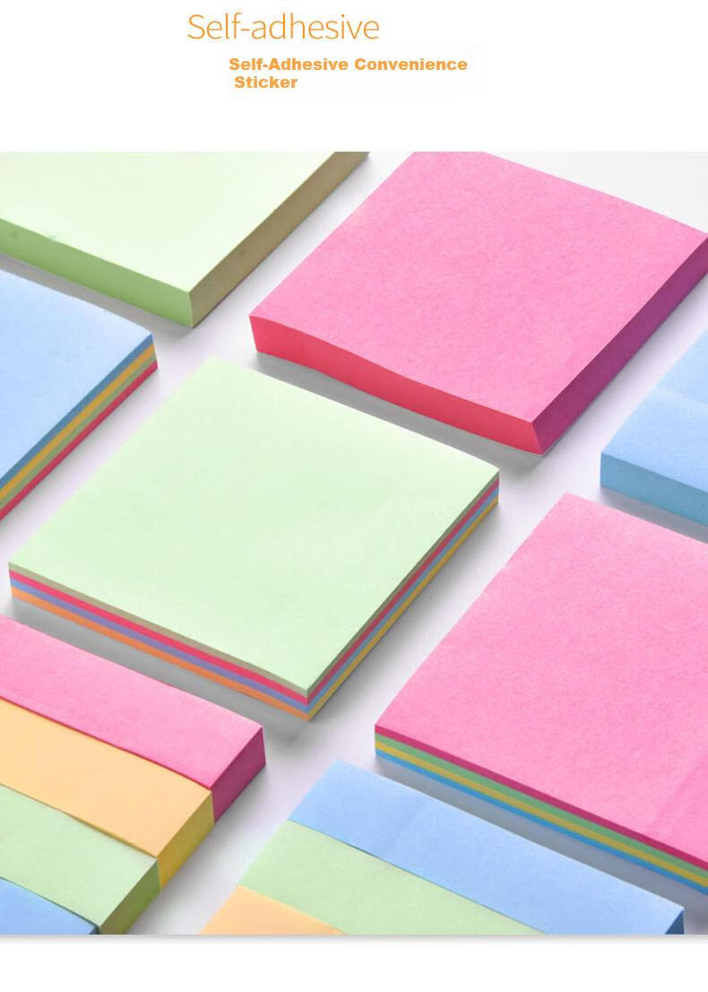 LISON 76*19mm, 100 Sheets/pack, Sticky Notes, Four Colors, Message Pad, Memo Paper, Sticky Memo Pads, Notice Paper, Office Supplies, School Supplies 1