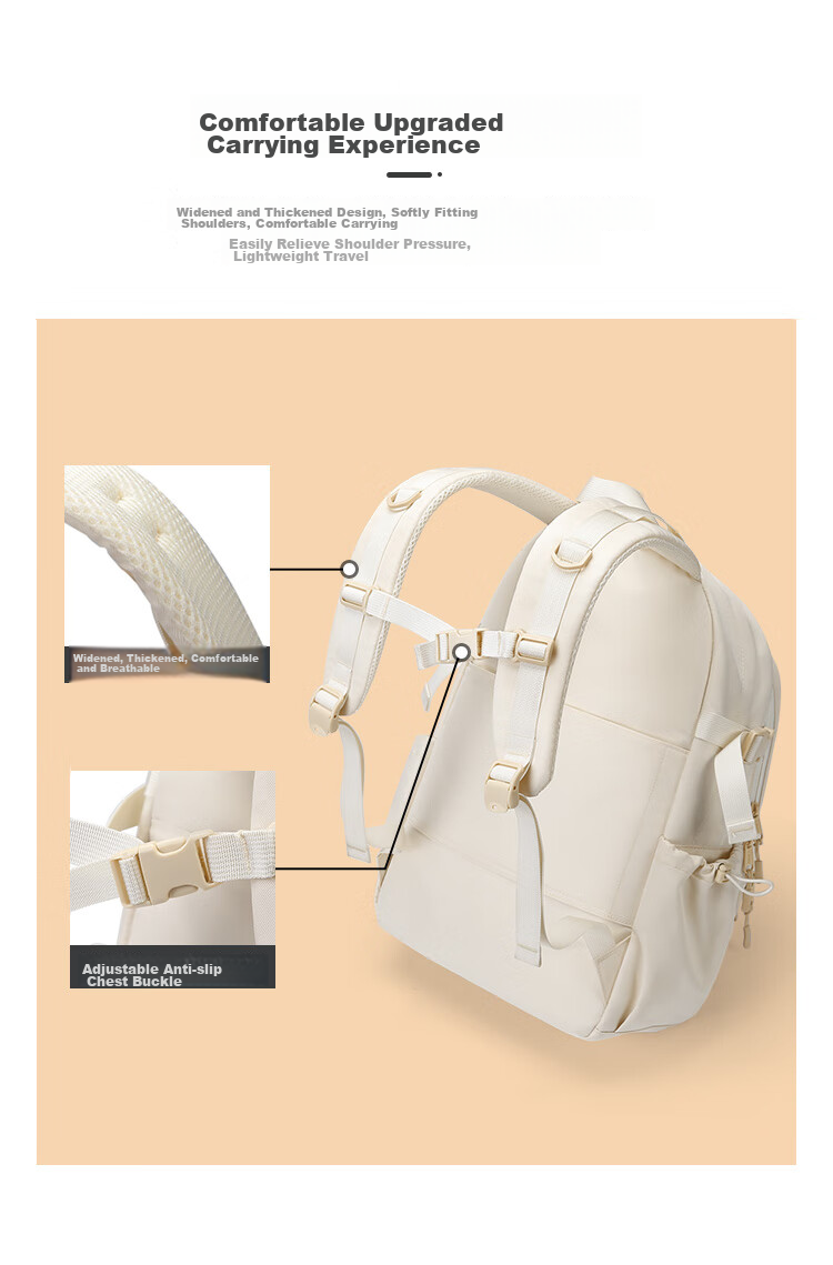 V.NINE Backpack for Middle And High School Students, Unisex Laptop Bag 14/15.6 Inch, College Student Travel Backpack 10