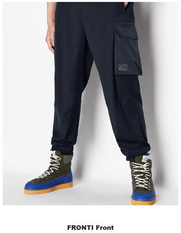 ARMANI EXCHANGE [Gift] AX Men's Elastic Waist Multi-Pocket Casual Pants 5
