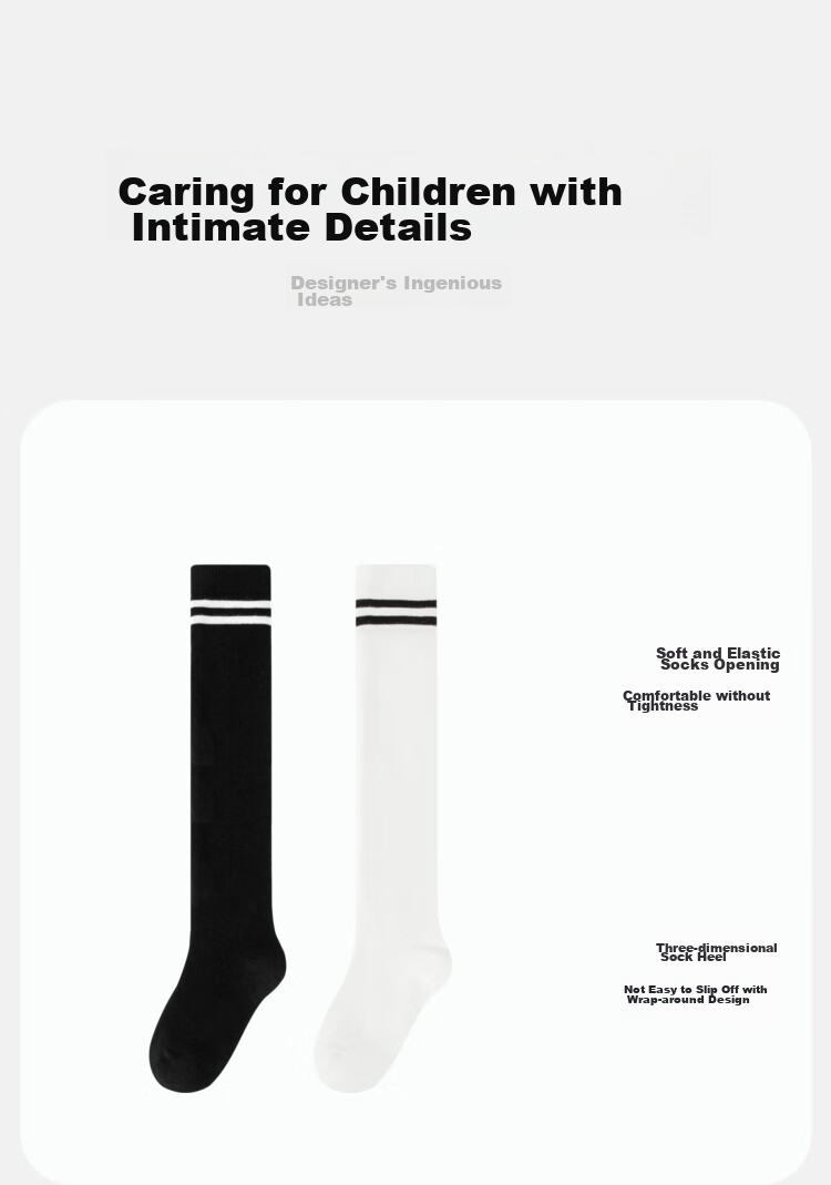Minibala [2 Pairs] Boys And Girls Preppy Style Over-Knee Socks, Children's Summer Thin Breathable Socks 2