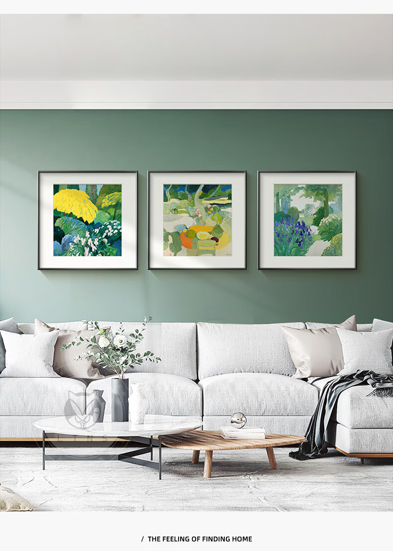Long Time No See Nordic Style Living Room Decorative Painting Fresh Floral Dining Room Wall Art Square Small Cozy Bedroom Headboard Mural 3