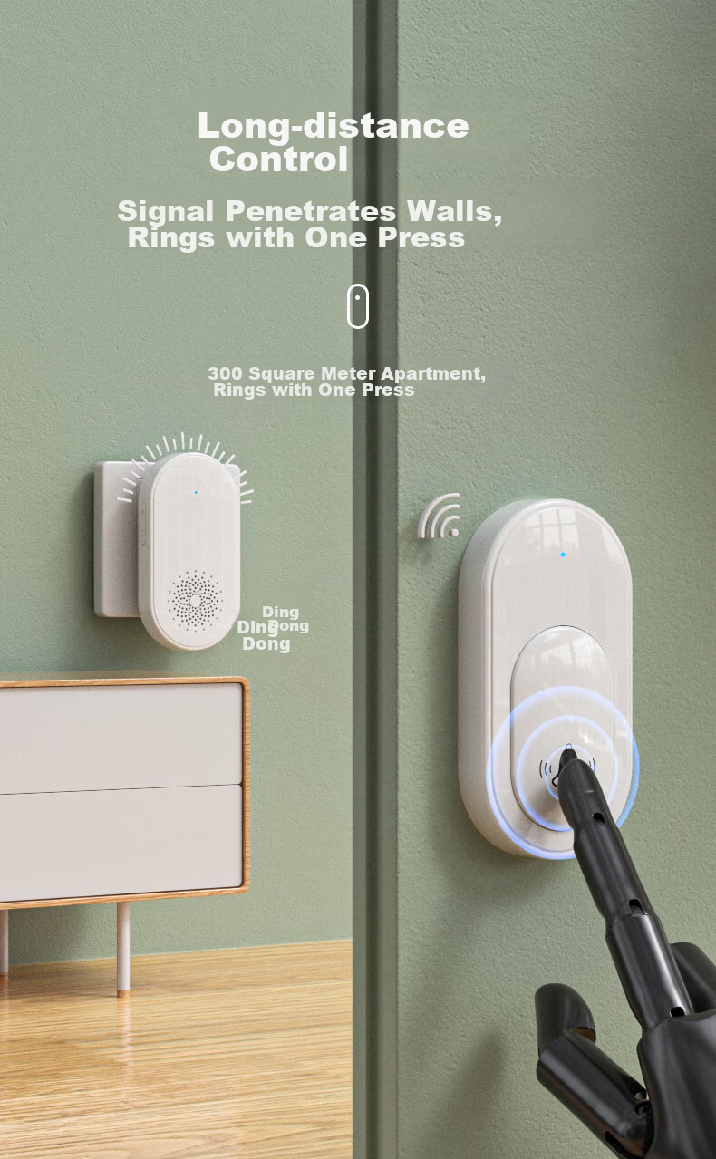 Xiya Wireless Doorbell, Elderly Call Button, Home Emergency Button for Seniors, Remote Control One-Button Emergency Alarm for Patients 9