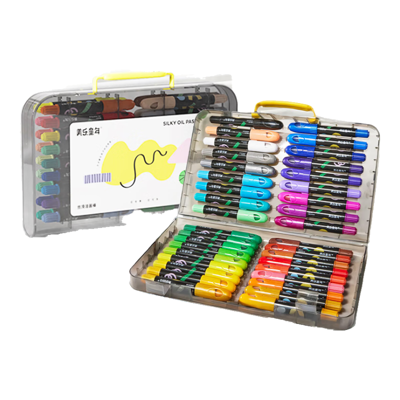 Meiletongnian Smooth Oil Pastel Set, 36 Colors, Children's Water-Soluble Crayons, Non-Staining, Non-Toxic, Washable, for Elementary School Students, Art Drawing Sticks, Colorful Sticks, Art Education Tools