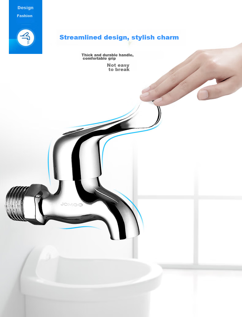 JOMOO Quick-Open Faucet, High-Quality Copper, Standard Cold Water Tap, Universal Bathroom Faucet for Tap Water, 7116-234/1C 9