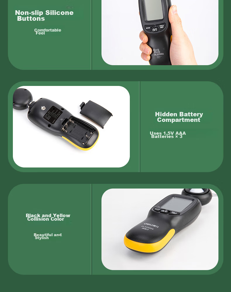 Deli Integrated Illuminance Meter, Home Light Meter, High-Precision Lumen Tester, Brightness Meter, Illuminance Tester 17