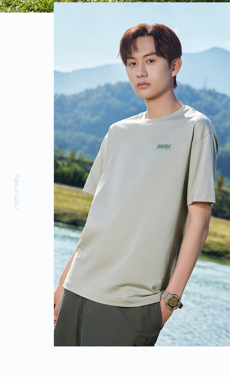 361° Men's Short Sleeve T-Shirt Spring Summer Sports Loose Casual Outdoor Crew Neck Top Unisex 632623106-2 17