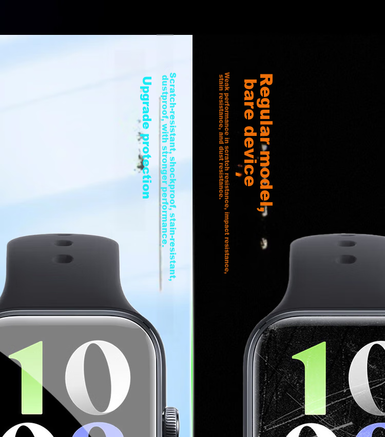 ESCASE [Two-Pack] Screen Protector for IQOO/Vivo Watch GT, Hydrogel Film, ESIM Version, Curved Full Coverage Anti-Scratch Protective Film 12