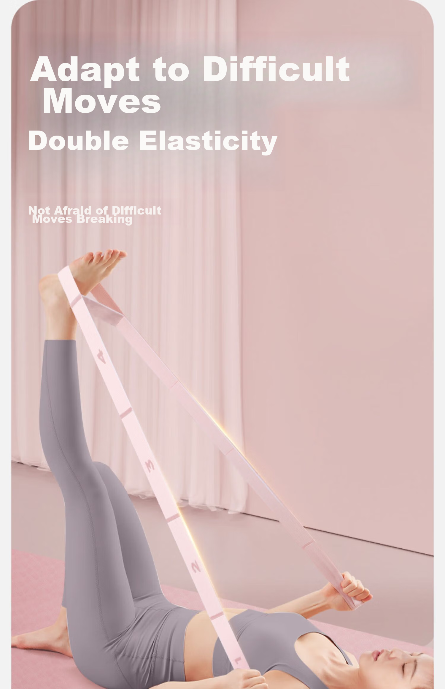 Li-Ning Elastic Band Dance Digital Children's Segmented Women's Yoga Stretch Rope Fitness Resistance Band Specialized Stretching Band 26