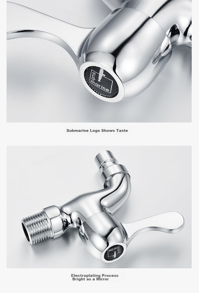 Submarine LS2 4/6 Points Quick-Open Single Cold Dual-Use Faucet Mop Pool/washing Machine Faucet Dual-Use Spout Anti-Splash Water 20