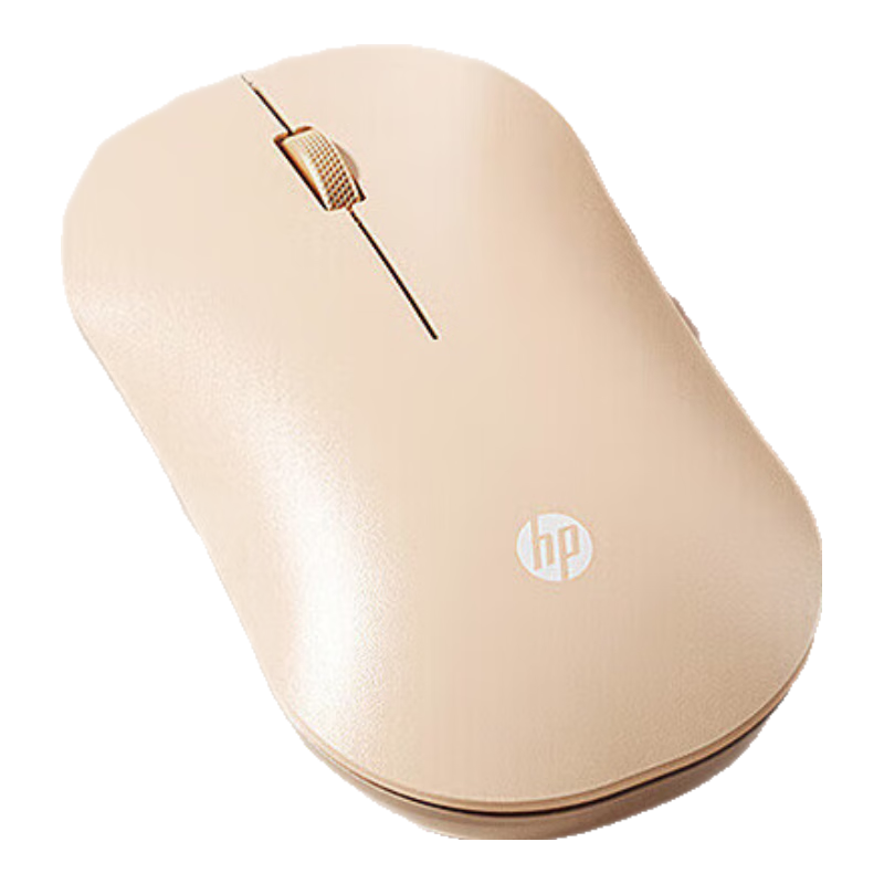 HP DM10C Wireless Bluetooth Dual-Mode Mouse, Rechargeable Wireless Mouse, Business Office Wireless Mouse for Apple Laptops, Micro-Sound Bluetooth Wireless Mouse, Milk Tea Color