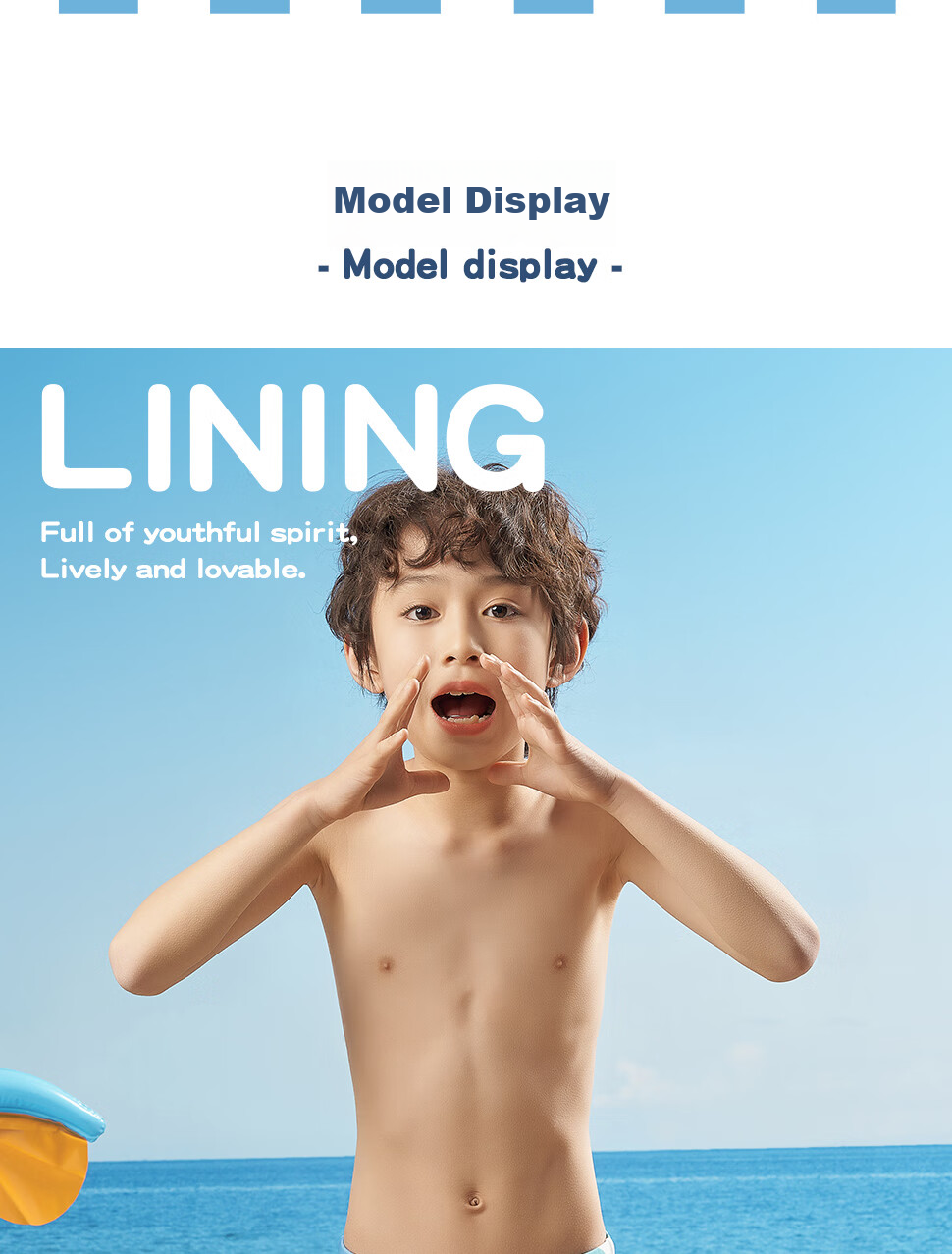Li-Ning Children's Swim Trunks, Boys' Cartoon Fashion Quick-Dry Chlorine-Resistant Swimming Training Shorts 531, Blue, Size 150 9