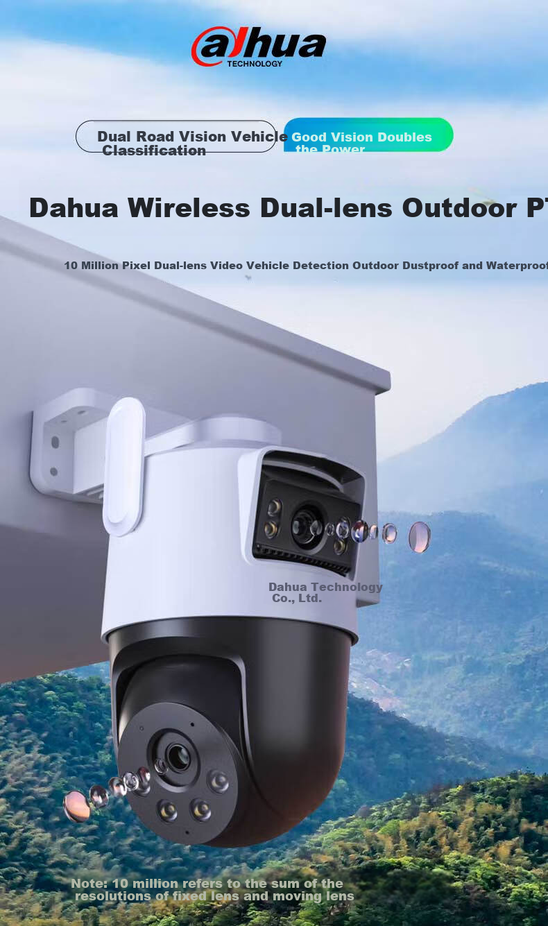 Dahua Camera with Dual 10MP AI Surveillance, Wireless WiFi, HD Full-Color Night Vision, 360-Degree Panoramic View, Indoor/outdoor Remote Monitoring Via Smartphone, P10A-E2IL 1
