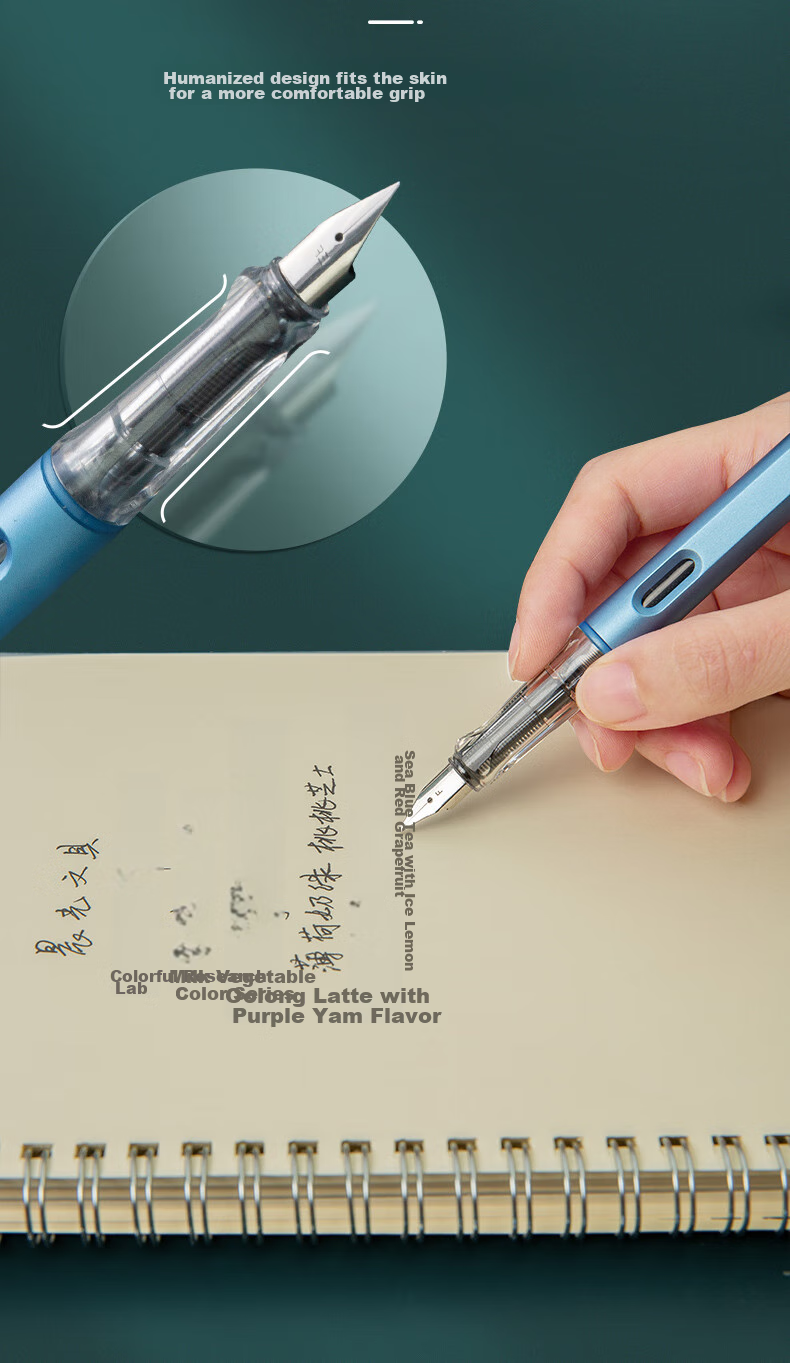 M&G Stationery, Elementary School Fountain Pen, Fine Nib for Male And Female Beginners, Back-To Handwriting Practice, Third Grade Posture Correction F Nib Signature Pen, Single Pen in Pearl Gray without Ink Cartridge AFPY522517 5