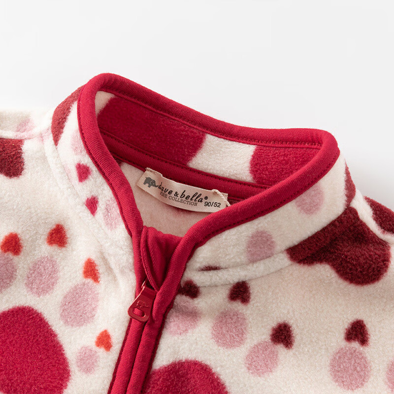 DAVE & BELLA Girls' Spring and Autumn Fleece Jacket Baby Plush Coat