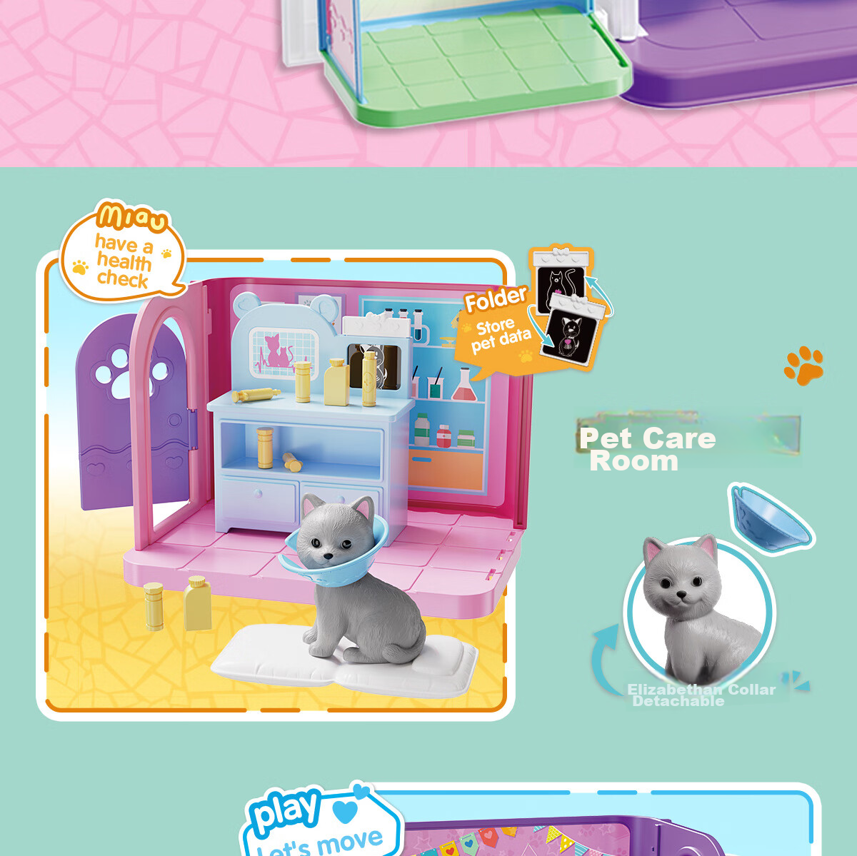 Anlili Children's Toy, Girl's Gift, Pretend Play Pet Life Villa House, Birthday Present 11