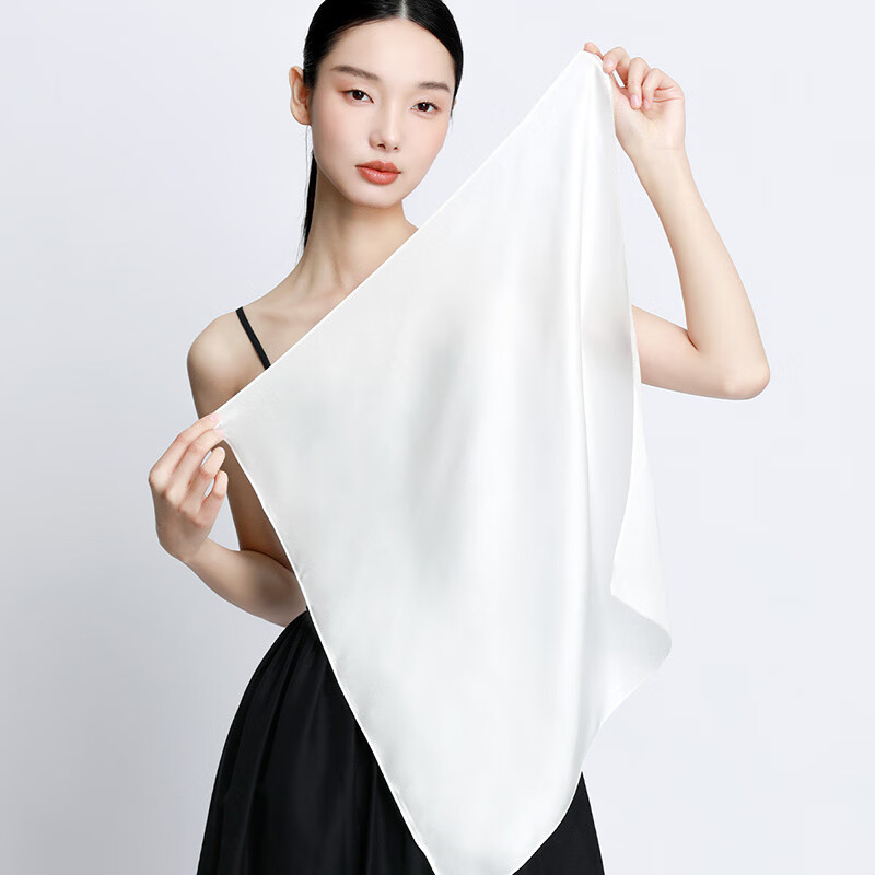 Sijie [High Value for Money] Silk Scarf for Women, 100% Mulberry Silk Scarf, Solid Color Necktie, Mid-Autumn Festival Gift