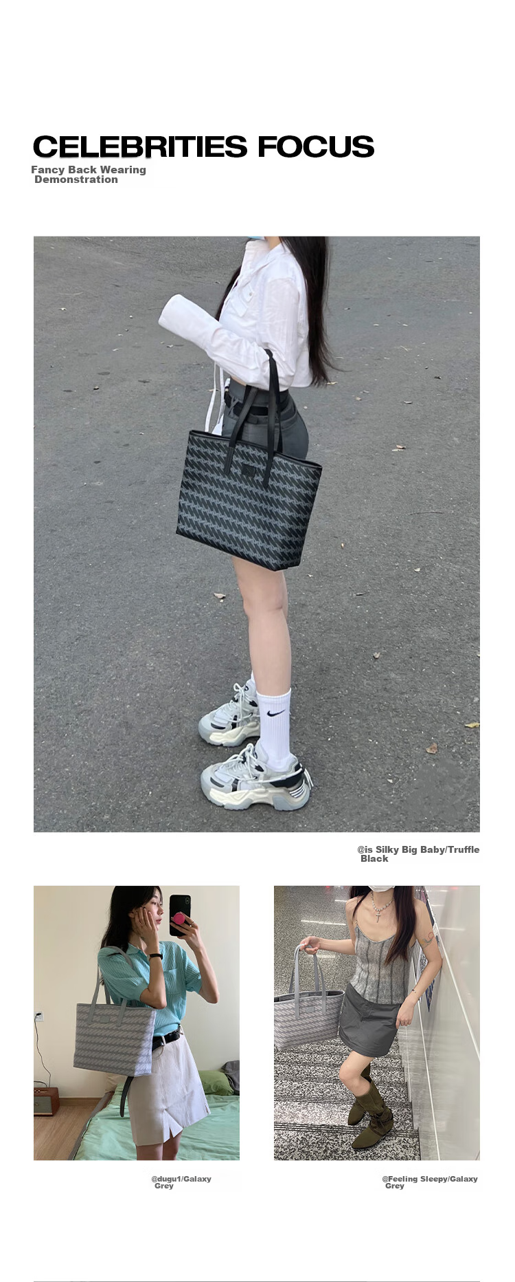 OMTO Truffle Black Tote Bag, Large Capacity Women's Handbag, Office Commute Handheld Shoulder Bag, Laptop Bag, Birthday Gift for Wome 12