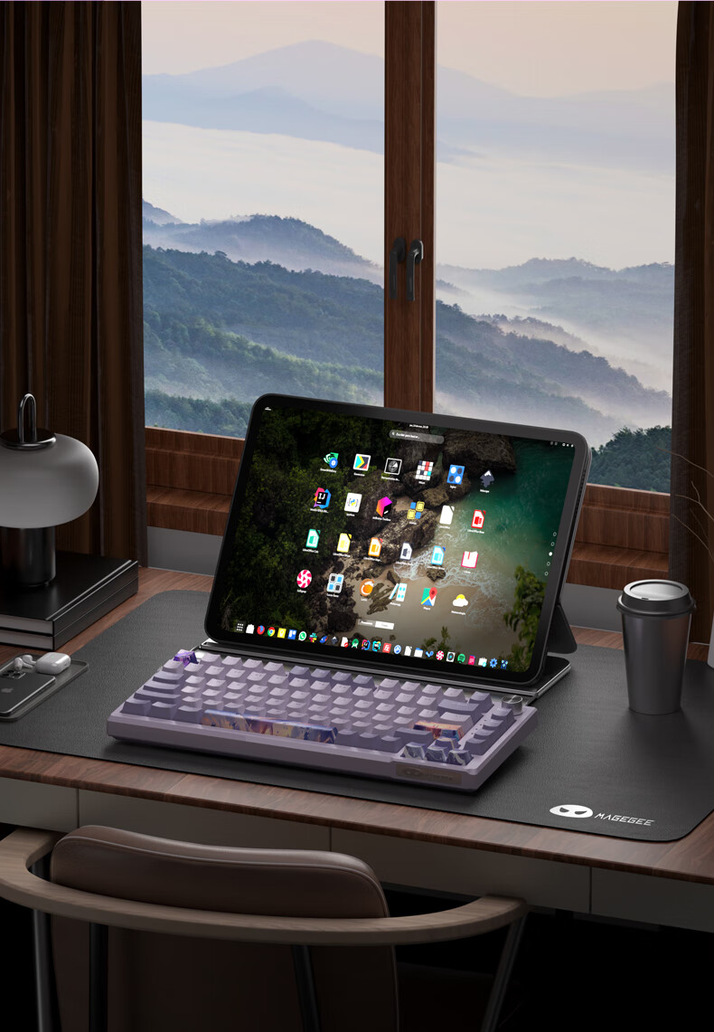 MageGee SKY 81 Gaming Mechanical Keyboard, Wireless Bluetooth Wired Keyboard, 81-Key Tri-Mode Keyboard, GASKET Customizable Keyboard, Hot-Swappable, Pink Black Blue Whale Switches 2