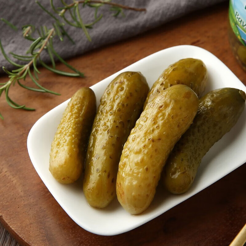 德维利 德国进口青瓜仔330g 俄式腌酸黄瓜俄罗斯风味罐头沙拉三明治配菜