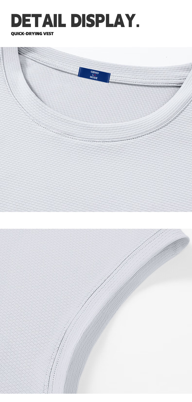 GENIOLAMODE Men's Tank Top, Summer National Trend Printed Ice Silk Cool-Feeling Quick-Dry Breathable Sleeveless American-Style Men's Top, White, 2XL 9